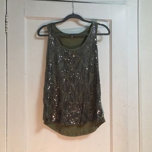 Army green tank top